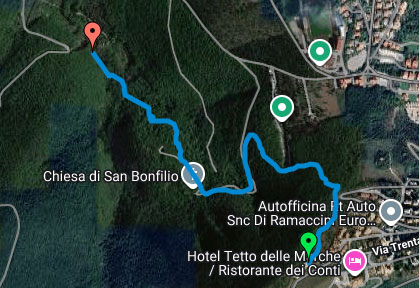 mappa percorso enduro e downhill DH Cingoli