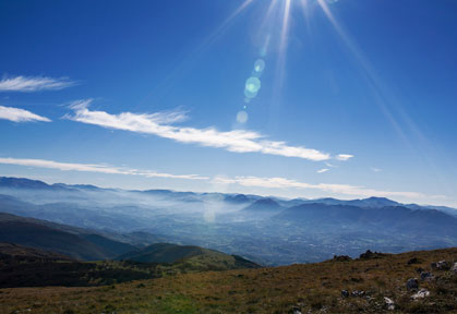 percorso ad anello in bici monte san vicino e vallone del tufo